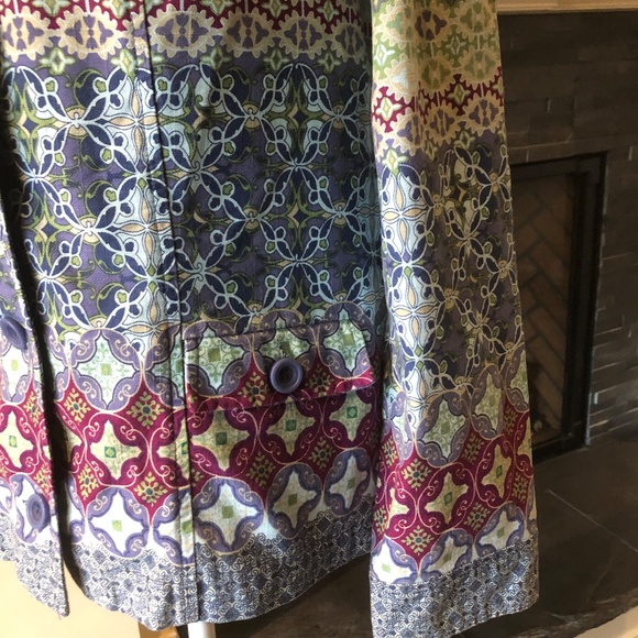 Christopher and Banks Petite XL Button Down colorful Jacket - Picture 7 of 11